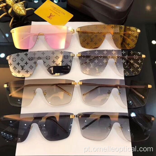 Rimless Sunglasses Goggle Sunglasses Para Mulheres